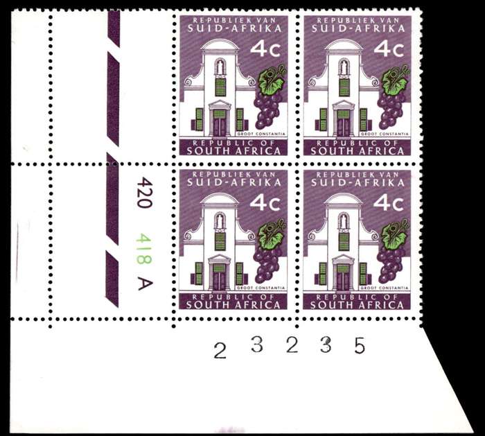 RSA 1972/10 Definitive Issue 4c Cyl. No 420 418A