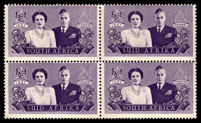 RSA 1947/02/17 Royal Visit 2d King George VI and Queen Elizabeth Wmk MSH