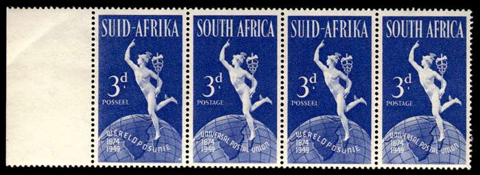 RSA 1949/10/01 75th Anniversary of Universal Postal Union 3d Wmk MSH