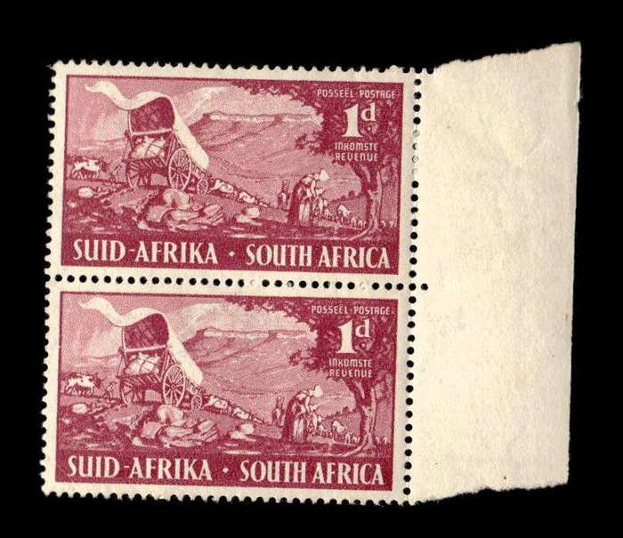 RSA 1949/12/01 Inauguration of Voortrekker Monument 1d Wagons Wmk MSH