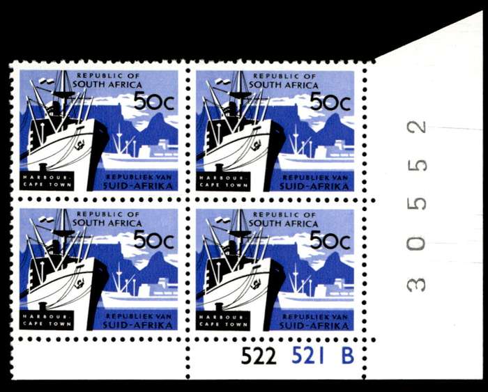 RSA 1974/07/22 Definitive Issue 50c Cyl. No 522 521B