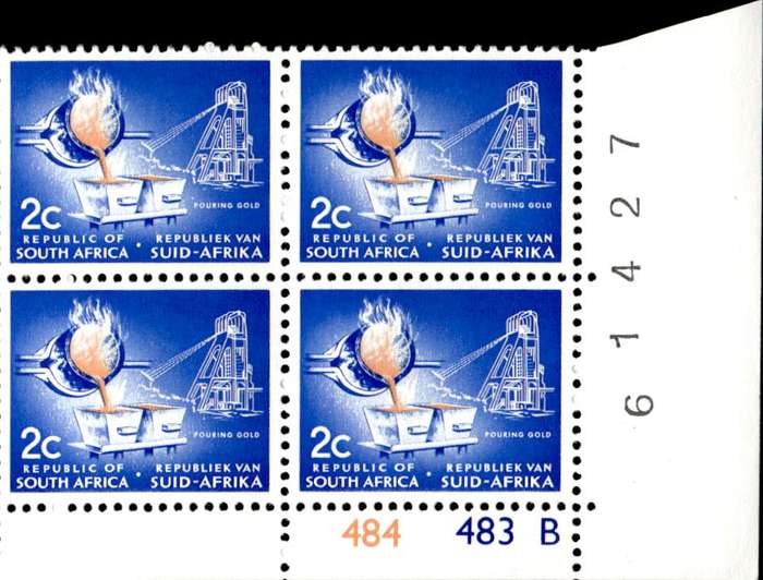 RSA 1972/11 Definitive Issue 2c Cyl. No 484 483B No Wmk