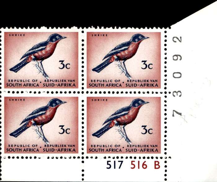 RSA 1973/05/08 Definitive Issue 3c Cyl. No 517 516B