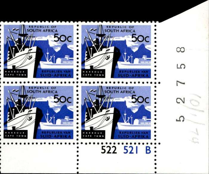 RSA 1974/07/22 Definitive Issue 50c Cyl. No 522 521B
