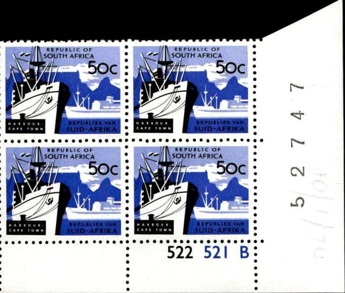 RSA 1974/07/22 Definitive Issue 50c Cyl. No 522 521B