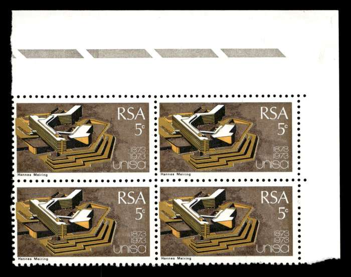 RSA 1973/04/02 Centenary of Unisa 5c *4 stamps