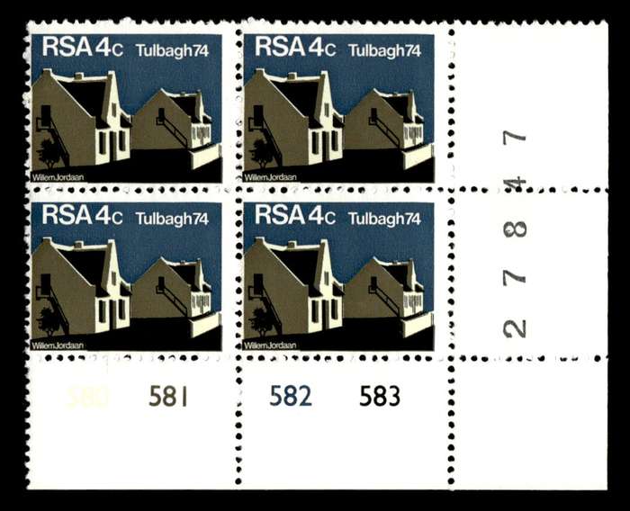 RSA 1974/03/14 Restoration of Tulbagh 4c Cyl No 580 581 582 583