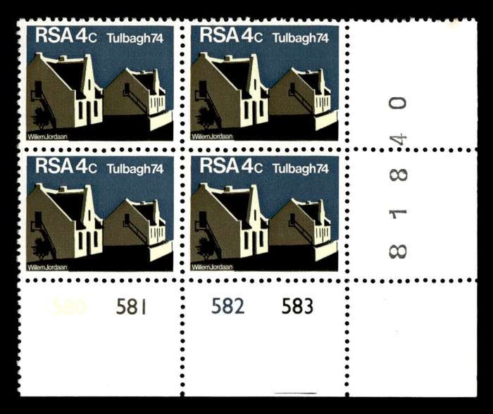 RSA 1974/03/14 Restoration of Tulbagh 4c Cyl No 580 581 582 583