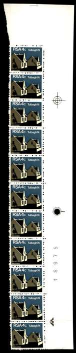 RSA 1974/03/14 Restoration of Tulbagh 4c *11 stamps Arrow block