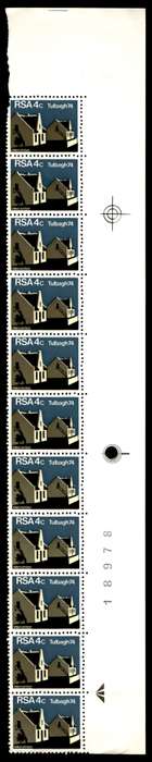 RSA 1974/03/14 Restoration of Tulbagh 4c *11 stamps Arrow block