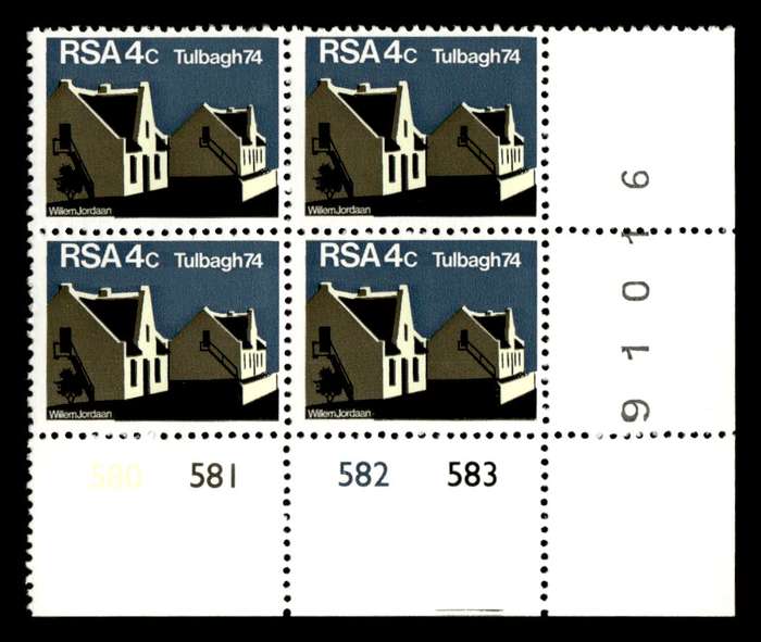 RSA 1974/03/14 Restoration of Tulbagh 4c Cyl No 580 581 582 583