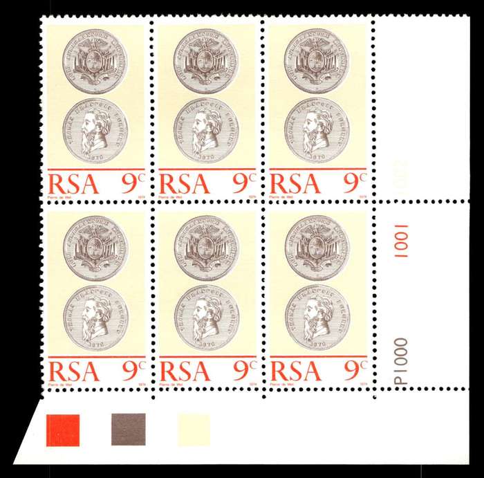 RSA 1974/04/06 5th Numismatic convention and centenary of Burgerspond Control Blocks