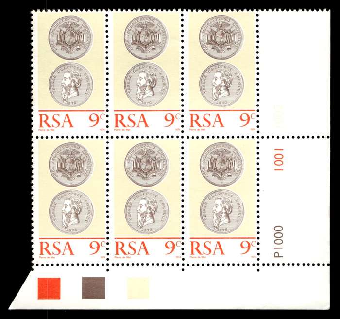 RSA 1974/04/06 5th Numismatic convention and centenary of Burgerspond Control Blocks