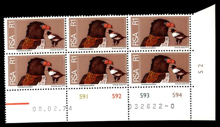 RSA 1974/02/08 2nd Definitive Issue R1 Cyl 591 592 593 594