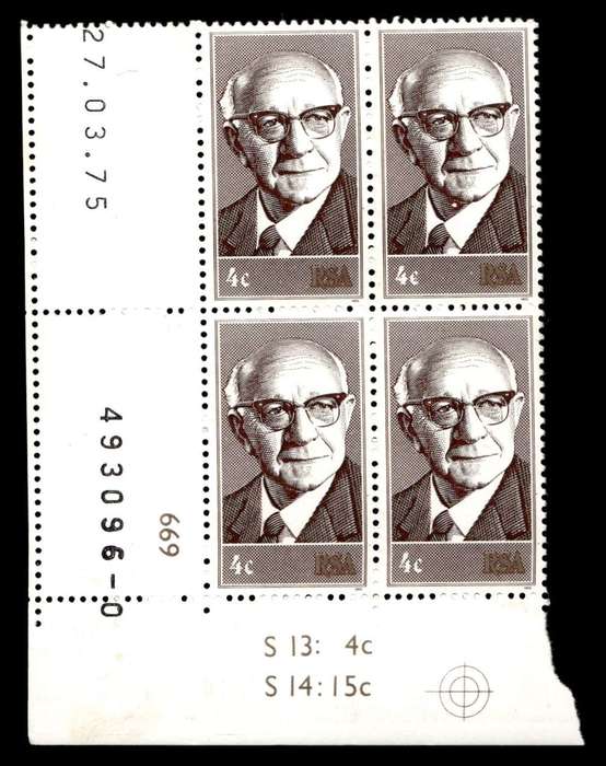 RSA 1975/03/27 Inauguration of State President Dr. Diederichs 4c Control Blocks