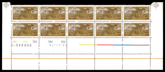 RSA 1976/04/20 Birth Centenary of Erich Mayer 4c Control Blocks *10 stamps