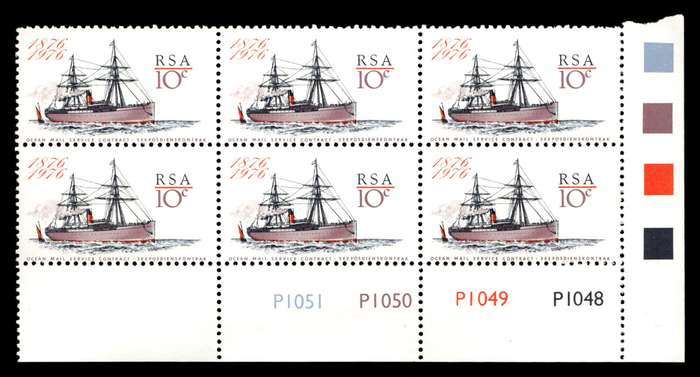 RSA 1976/10/05 Centenary of Ocean Mail Service Contract  Control Blocks