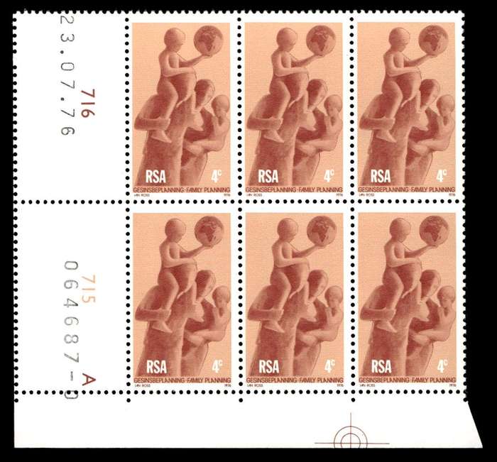 RSA 1976/07/23 Family Planning 4c Cyl No 716 715A