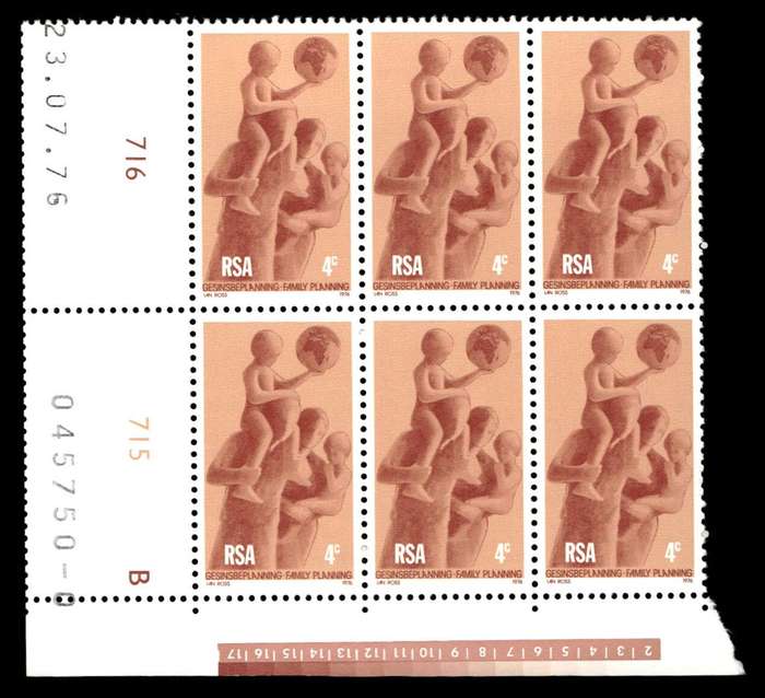 RSA 1976/07/23 Family Planning 4c Cyl No 716 715B