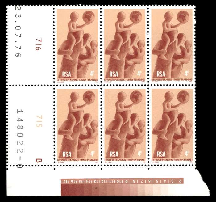 RSA 1976/07/23 Family Planning 4c Cyl No 716 715B