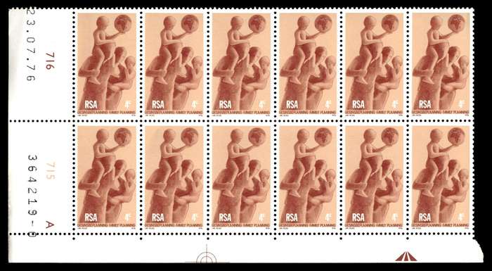 RSA 1976/07/23 Family Planning 4c Cyl No 716 715A