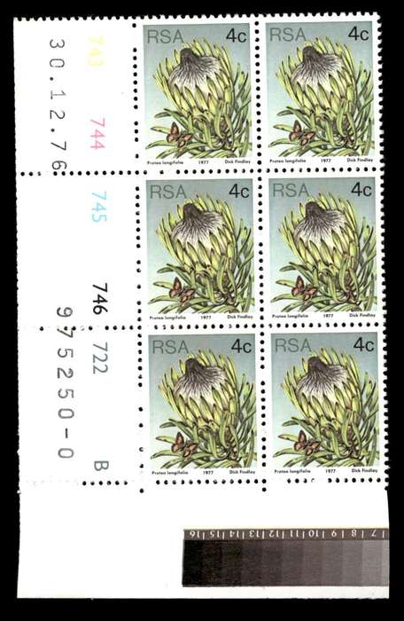 RSA 1976/12/30 3rd Definitive Issue 4c Cyl 743 744 745 746 722 B
