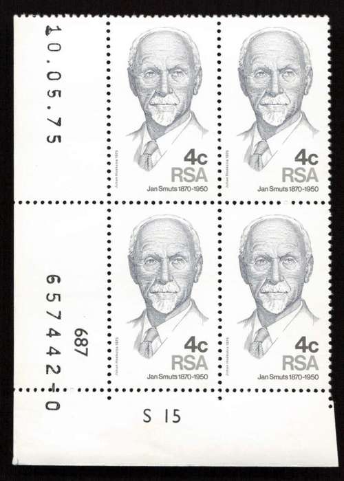 RSA 1975/05/10 105th Anniversary of Birth of Jan Smuts Control Blocks
