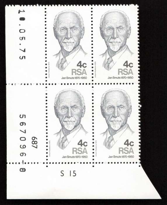 RSA 1975/05/10 105th Anniversary of Birth of Jan Smuts Control Blocks