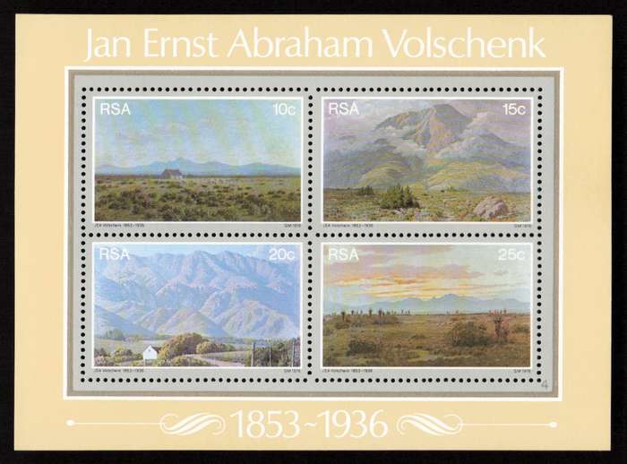 RSA 1978/08/21 Jan Ernest Abraham Volschenk Miniature Sheet