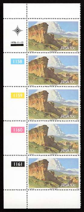 RSA 1978/11/13 Tourism in S.A. Control Blocks Set