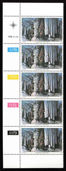 RSA 1978/11/13 Tourism in S.A. Control Blocks Set