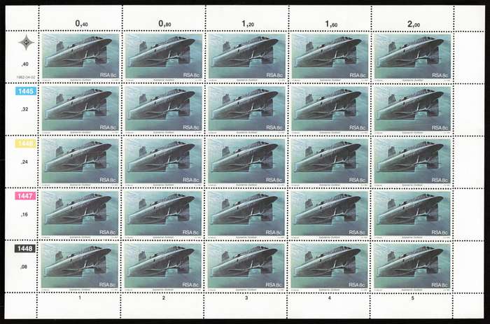 RSA 1982/04/02 Anniversary of Simonstown S. Africas Navy Base Set *Complete sheets