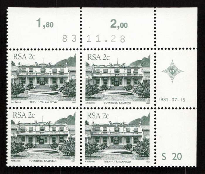 RSA 1983/11/28 4th Definitive Issue South African Architecture 2c S20