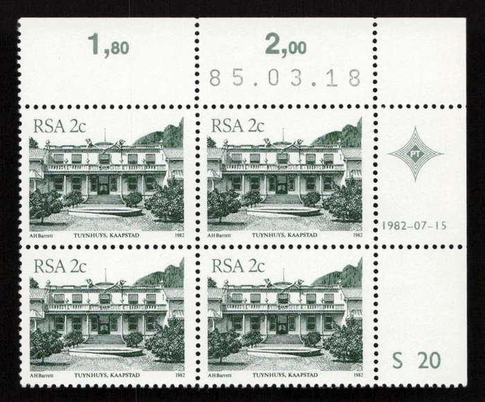 RSA 1985/03/18 4th Definitive Issue South African Architecture 2c S20