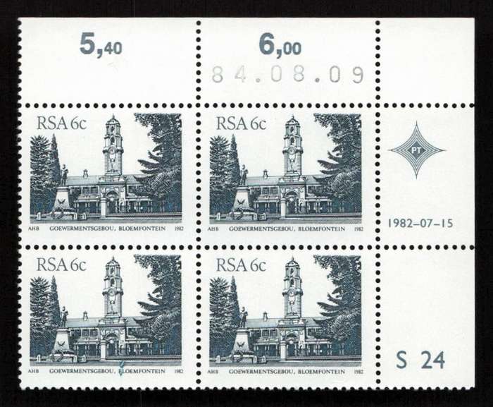 RSA 1984/08/09 4th Definitive Issue South African Architecture 6c S24