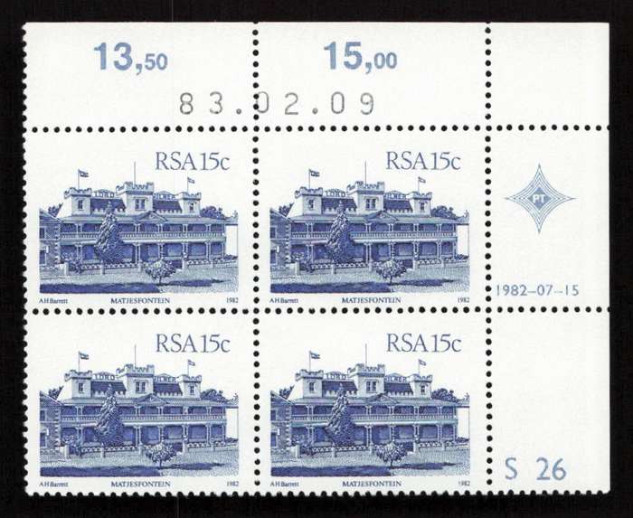 RSA 1983/02/09 4th Definitive Issue South African Architecture 15c S26