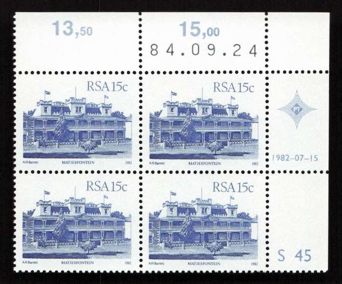 RSA 1984/09/24 4th Definitive Issue South African Architecture 15c S45