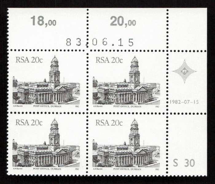 RSA 1983/06/15 4th Definitive Issue South African Architecture 20c S30