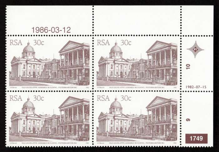 RSA 1986/03/12 4th Definitive Issue South African Architecture 30c Plate 1749