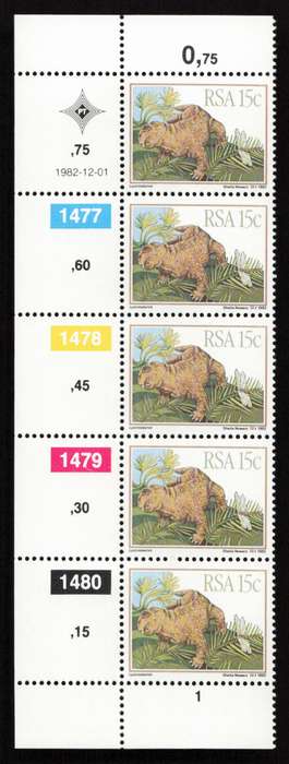 RSA 1982/12/01 Prehistoric Animals Control Blocks Set