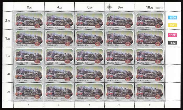 RSA 1983/04/27 Steam Locomotives Control Block Set *Complete Sheets