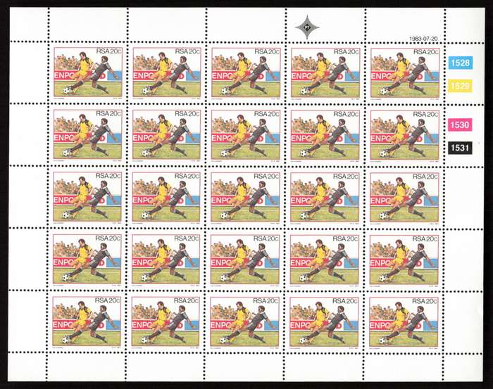 RSA 1983/07/20 Sport Activities in S.A. Control Block Set *Complete Sheets