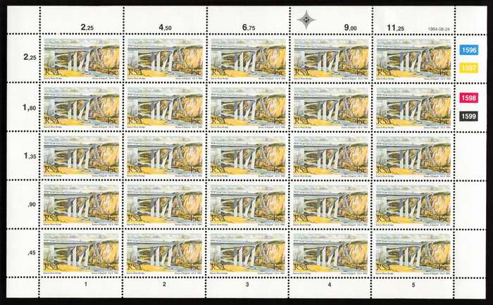 RSA 1984/08/24 South African Bridges Control Block Set * Complete Sheets