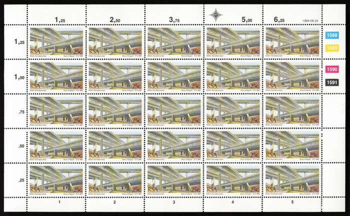 RSA 1984/08/24 South African Bridges Control Block Set * Complete Sheets