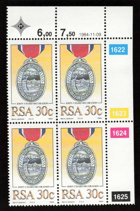 RSA 1984/11/09 Military Decorations Control Block Set