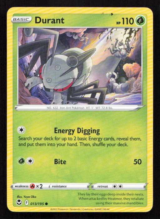 2020 Pokemon/Nintendo/Creatures/Game Freak SWSH12: Silver Tempest #013/195 Durant