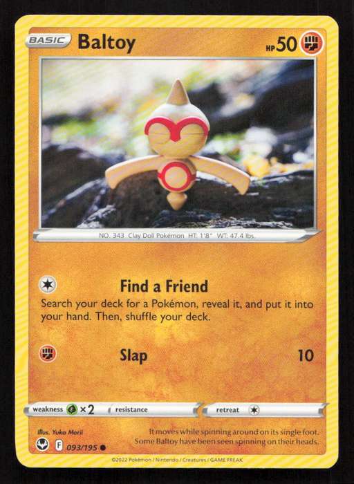 2020 Pokemon/Nintendo/Creatures/Game Freak SWSH12: Silver Tempest #093/195 Baltoy