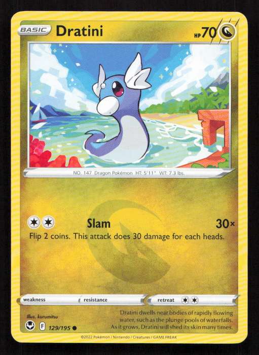2020 Pokemon/Nintendo/Creatures/Game Freak SWSH12: Silver Tempest #129/195 Dratini