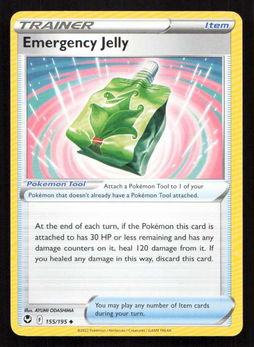 2020 Pokemon/Nintendo/Creatures/Game Freak SWSH12: Silver Tempest #155/195 Emergency Jelly