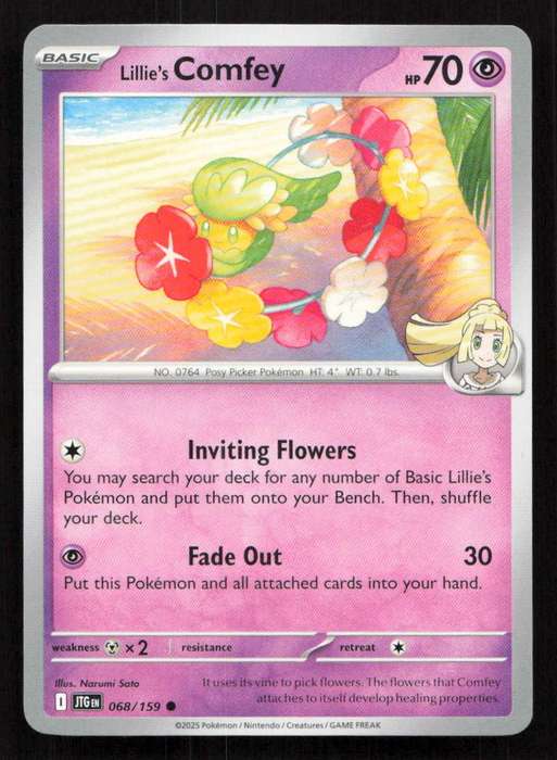 2025 Pokemon / Nintendo / Creatures / GAME FREAK Lillie's Comfey - SV09: Journey Together